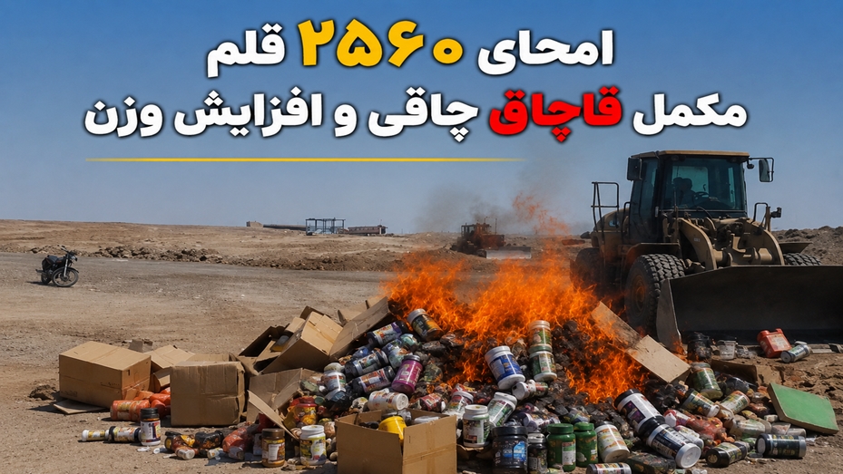 امحای ۲۵۶۰ قلم مکمل قاچاق چاقی و افزایش وزن 